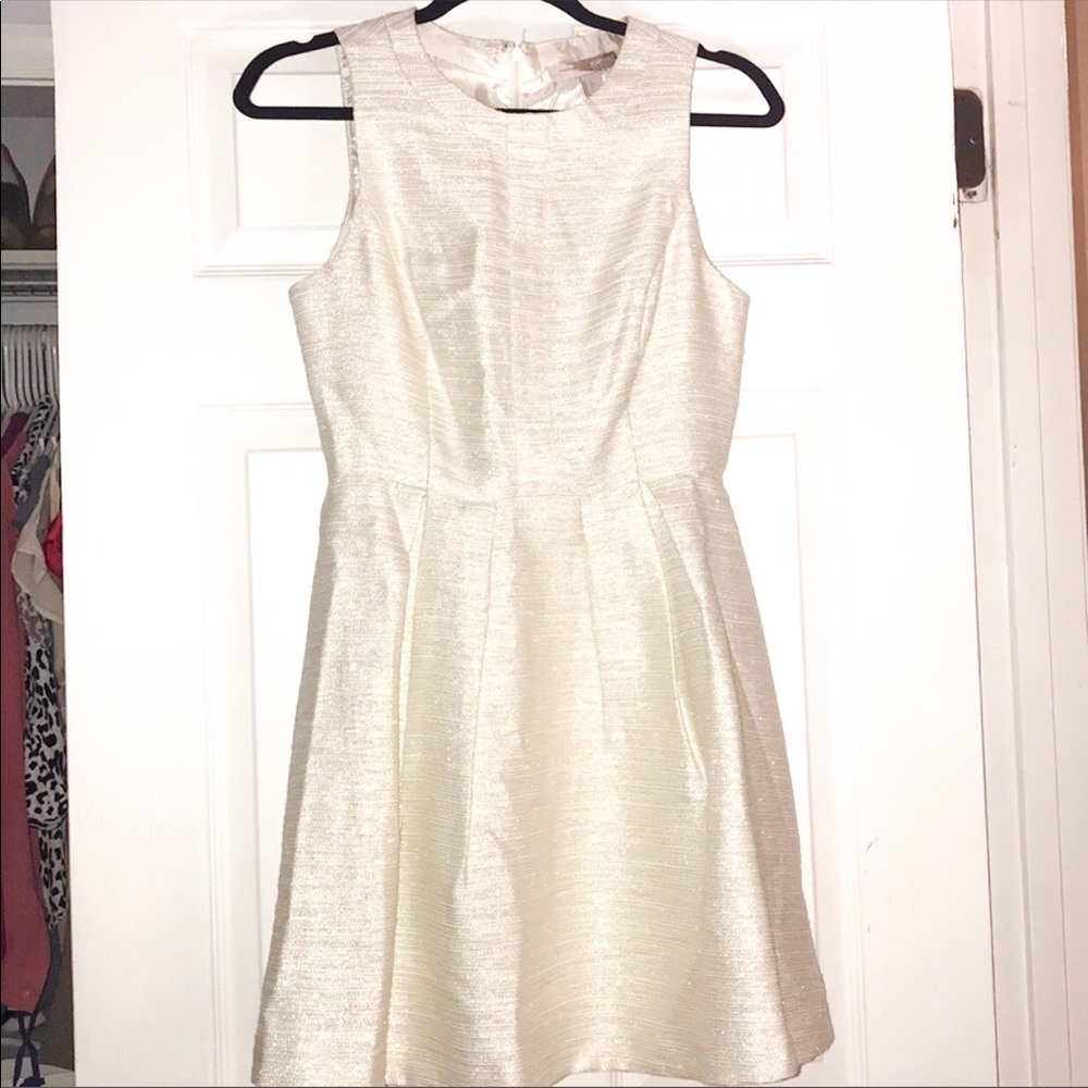 Forever 21 shimmer cream and gold Dress